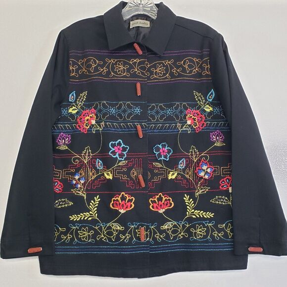 Marsh Landing Woman's Beautifully Embroidered Blazer, Est. Size Medium - Picture 9 of 10